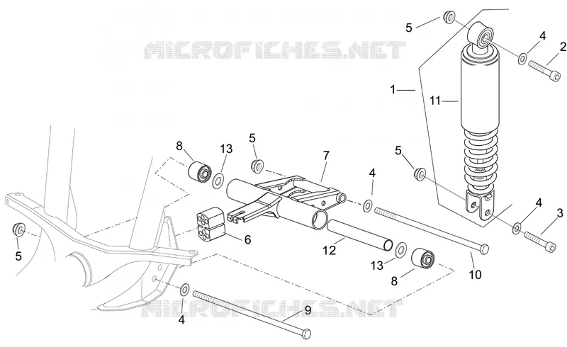 Suspension ar. - Bielle