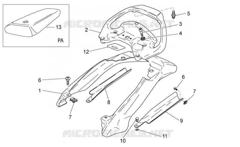 Carrosserie arriére - des.selle