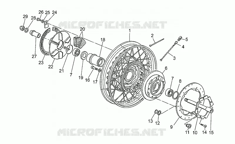Roue AR rayons