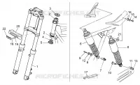 Fourche av.-Suspension ar.