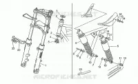 Fourche av.-Suspension ar.