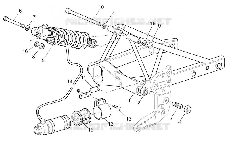 Bras oscillant et suspension ar.