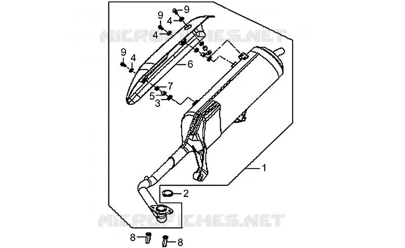 Groupe echappement 125-150 cc