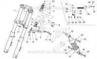 Fourche av.-Suspension ar.
