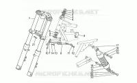 Fourche av.-Suspension ar.