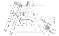 Fourche av.-Suspension ar.