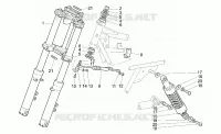 Fourche av.-Suspension ar.