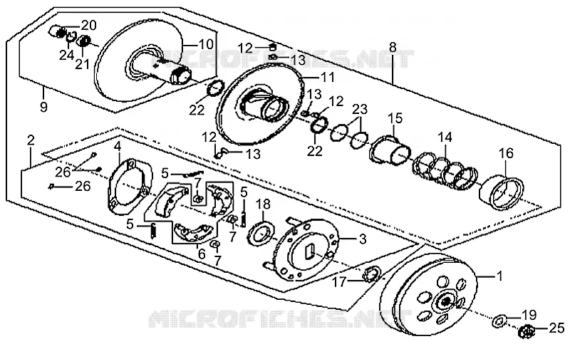 Variateur avec embrayage