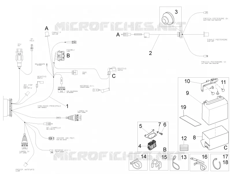 CIRCUIT ELECTRIQUE ARRIERE