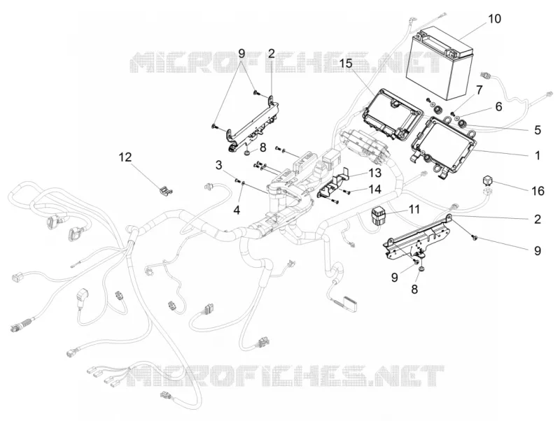 Circuit electrique arrière