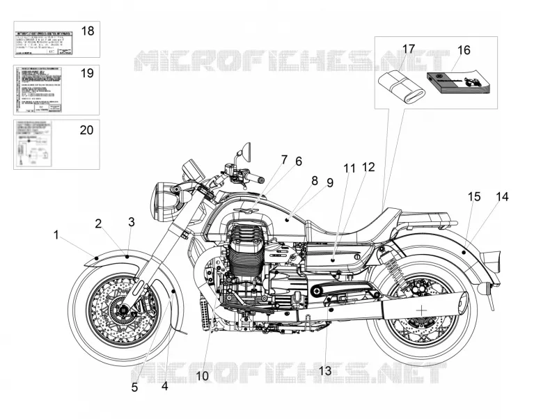 Décalco MOTO GUZZI MOTO-GUZZI-MOTORCYCLES 1400 ELDORADO 2016  Eldorado E4 ABS