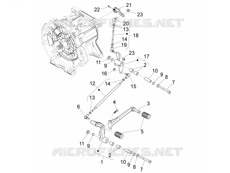 Levier boîte de vitesses MOTO GUZZI MOTO-GUZZI-MOTORCYCLES 1400 ELDORADO 2016  Eldorado E4 ABS