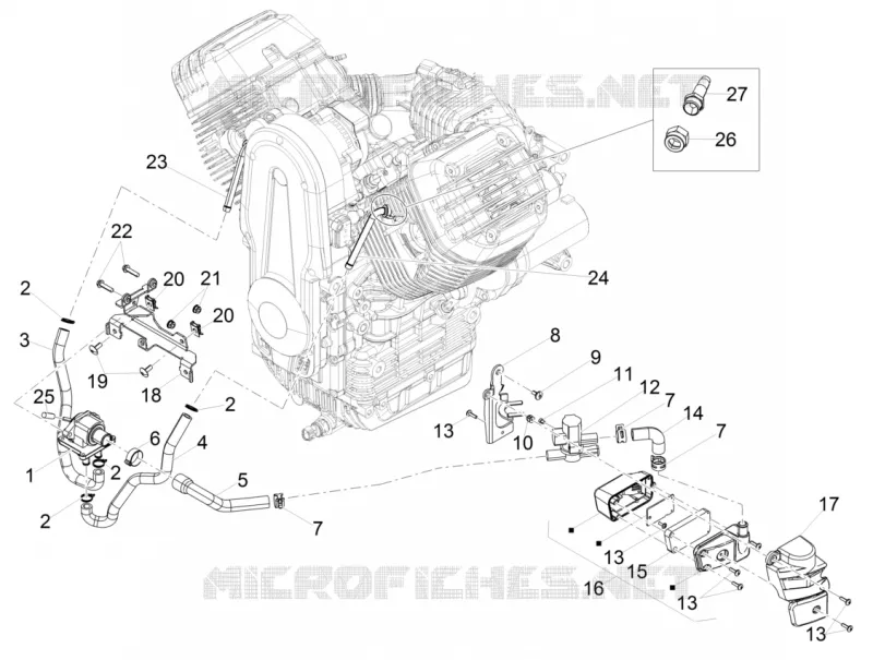 Air secondaire MOTO GUZZI MOTO-GUZZI-MOTORCYCLES 1400 ELDORADO 2018  Eldorado E4 ABS