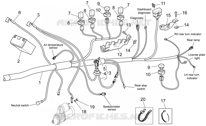 Circuit electrique II MOTO GUZZI MOTO-GUZZI-MOTORCYCLES 1200 GRISO 2007  Griso 8V E3