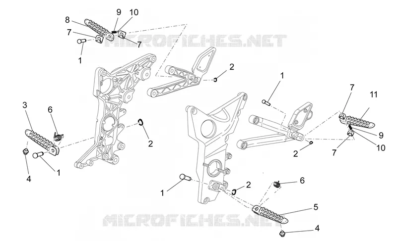 Repose-Pieds I MOTO GUZZI MOTO-GUZZI-MOTORCYCLES 1200 GRISO 2012  Griso 8V E3