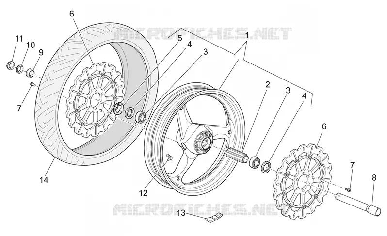 Roue Av.SE MOTO GUZZI MOTO-GUZZI-MOTORCYCLES 1200 GRISO 2008  Griso 8V E3