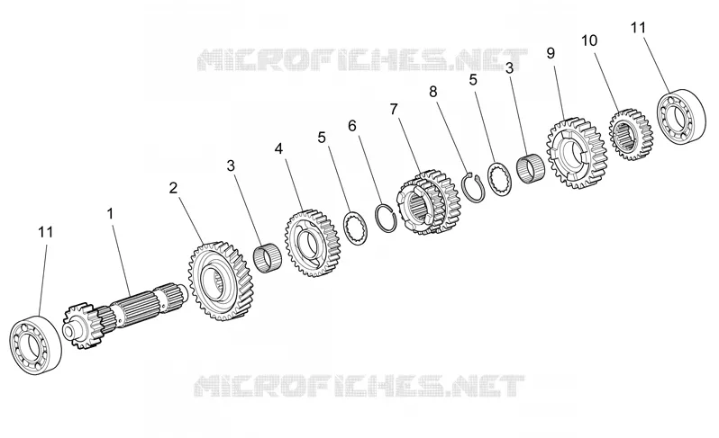 ARBRE PRIMAIRE BOITE DE VITESSES MOTO GUZZI MOTO-GUZZI-MOTORCYCLES 1200 GRISO 2015  Griso S.E. 8V E3