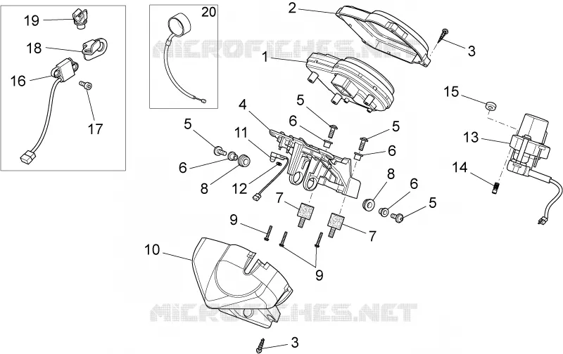 Tableau de bord MOTO GUZZI MOTO-GUZZI-MOTORCYCLES 1100 GRISO 2008  Griso V IE
