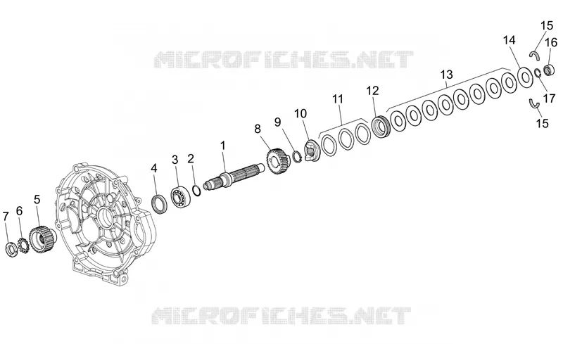 Arbre embrayage MOTO GUZZI MOTO-GUZZI-MOTORCYCLES 850 GRISO 2007  Griso V IE
