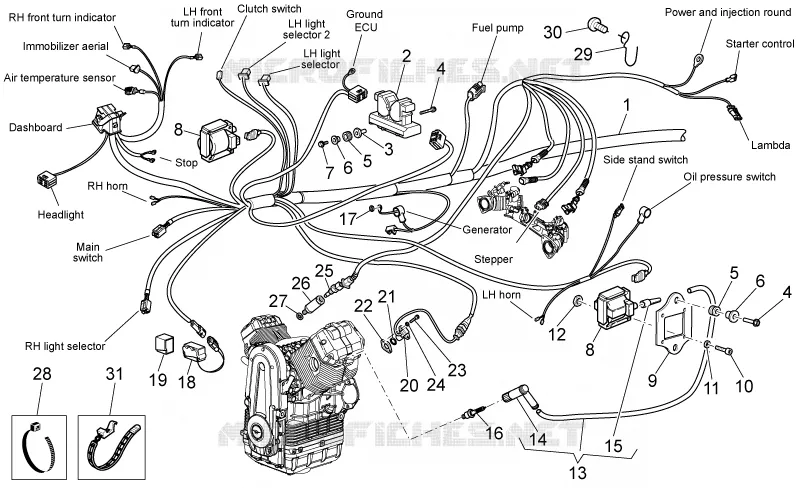Circuit electrique I MOTO GUZZI MOTO-GUZZI-MOTORCYCLES 850 GRISO 2006  Griso V IE