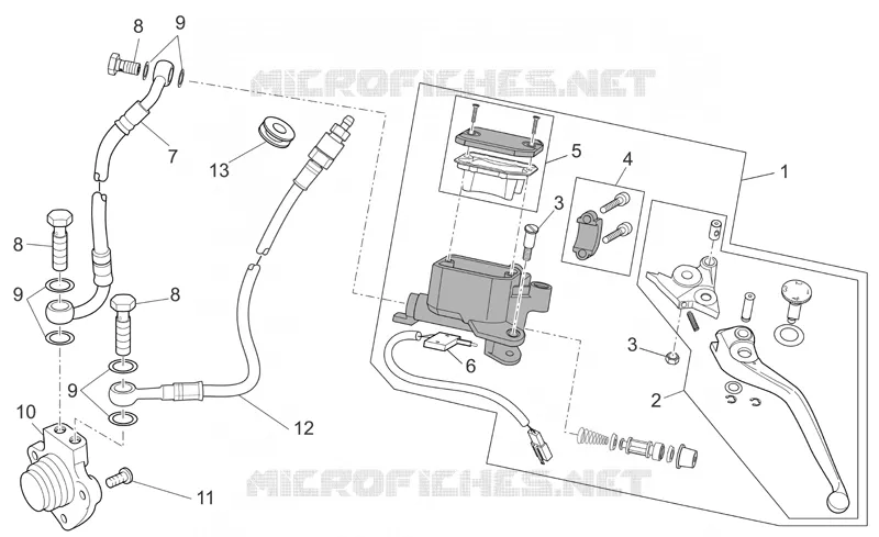Commande embrayage cpl MOTO GUZZI MOTO-GUZZI-MOTORCYCLES 850 GRISO 2007  Griso V IE