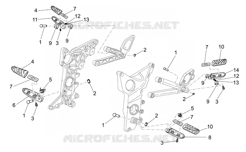 Repose-Pieds I MOTO GUZZI MOTO-GUZZI-MOTORCYCLES 850 GRISO 2007  Griso V IE