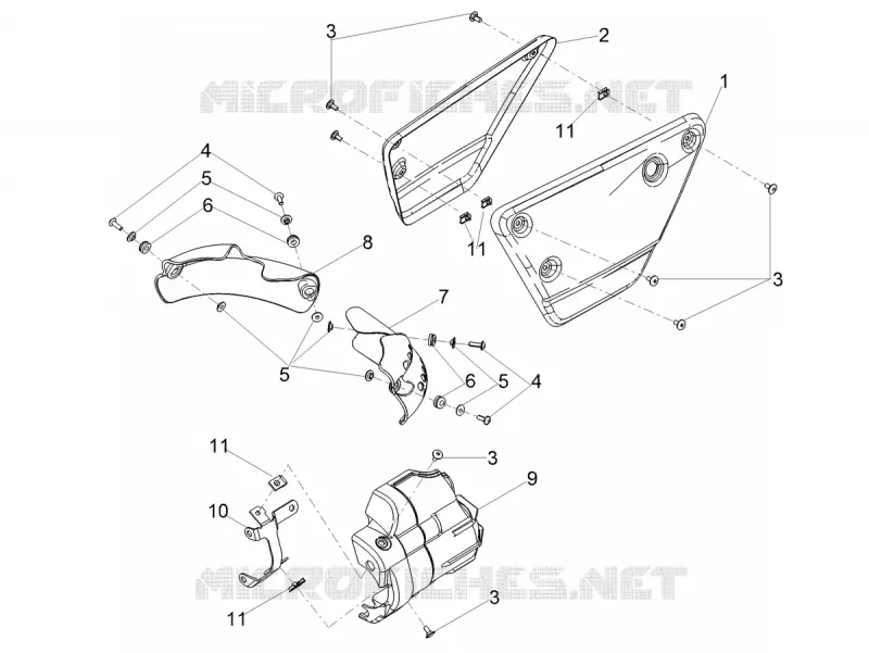 Carrosserie centrale MOTO GUZZI MOTO-GUZZI-MOTORCYCLES 750 V7 2018  V7 III Carbon 750 E4