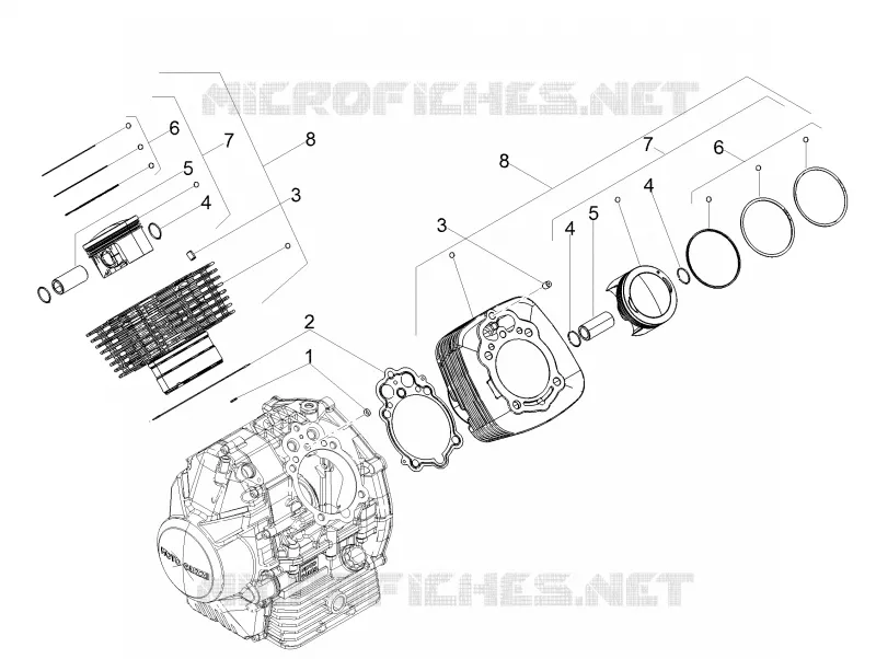 Cylindre - Piston MOTO GUZZI MOTO-GUZZI-MOTORCYCLES 750 V7 2018  V7 III Carbon 750 E4