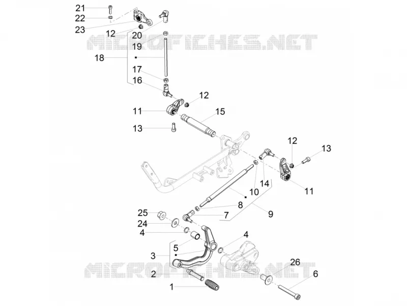 Levier boîte de vitesses MOTO GUZZI MOTO-GUZZI-MOTORCYCLES 750 V7 2018  V7 III Limited 750 E4 ABS