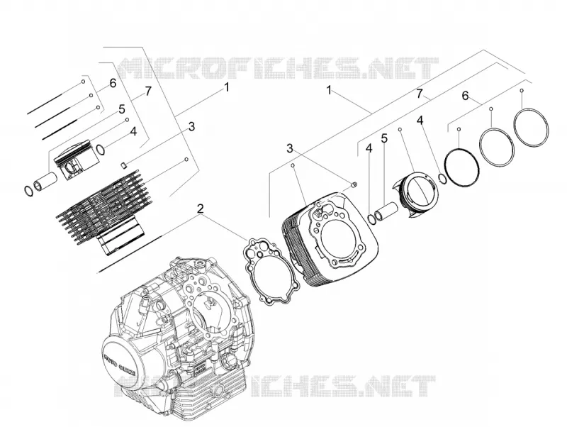 Cylindre - Piston MOTO GUZZI MOTO-GUZZI-MOTORCYCLES 750 V7 2018  V7 III Milano 750 E4 ABS