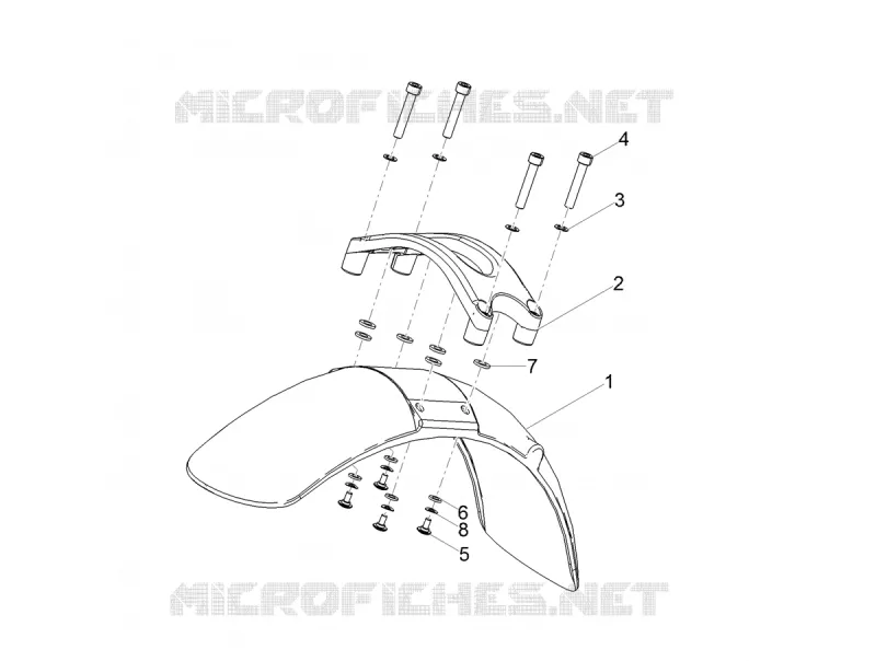 Garde-boue Av.-Embasement MOTO GUZZI MOTO-GUZZI-MOTORCYCLES 750 V7 2018  V7 III Milano 750 E4 ABS