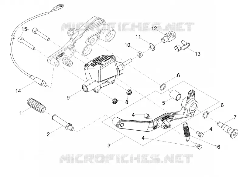 Pompe frein arrière MOTO GUZZI MOTO-GUZZI-MOTORCYCLES 750 V7 2018  V7 III Milano 750 E4 ABS