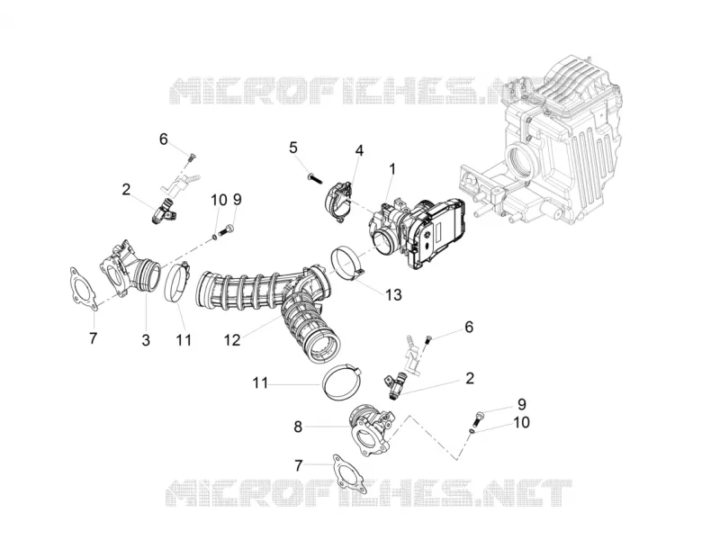 Corps à papillon MOTO GUZZI MOTO-GUZZI-MOTORCYCLES 750 V7 2018  V7 III Rough 750 E4 ABS