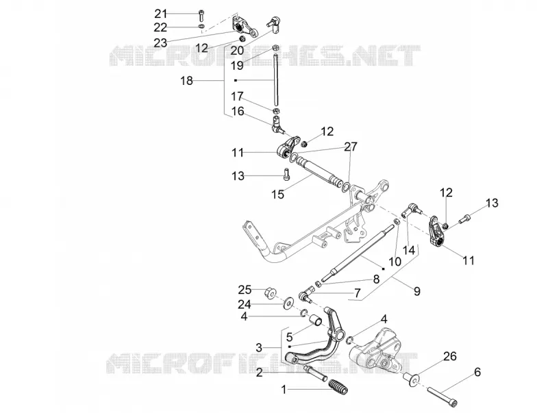 Levier boîte de vitesses MOTO GUZZI MOTO-GUZZI-MOTORCYCLES 750 V7 2018  V7 III Rough 750 E4 ABS