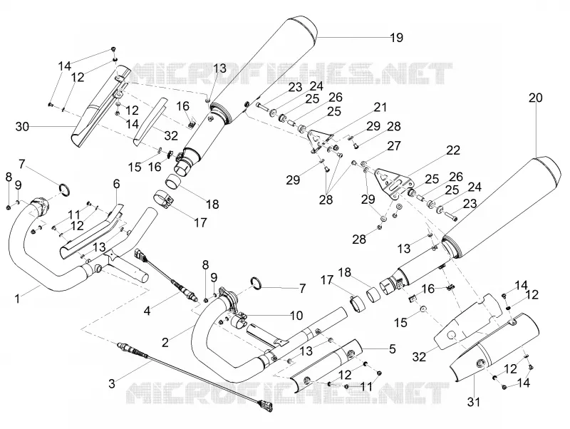 Pot d''échappement MOTO GUZZI MOTO-GUZZI-MOTORCYCLES 750 V7 2018  V7 III Rough 750 E4 ABS