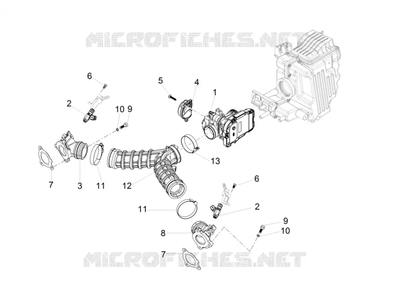 Corps à papillon MOTO GUZZI MOTO-GUZZI-MOTORCYCLES 750 V7 2018  V7 III Rough 750 E4 ABS