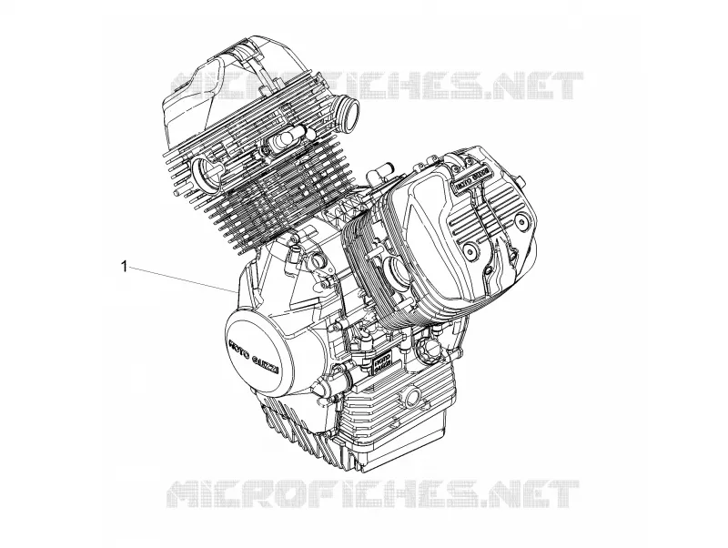 Moteur-Groupe complementaire MOTO GUZZI MOTO-GUZZI-MOTORCYCLES 750 V7 2018  V7 III Rough 750 E4 ABS