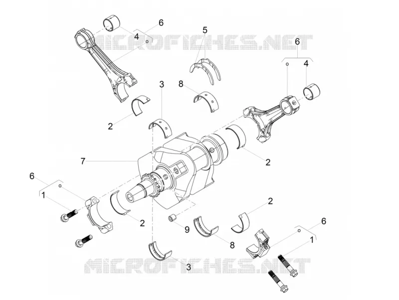 Arbre moteur MOTO GUZZI MOTO-GUZZI-MOTORCYCLES 750 V7 2017  V7 III Stone 750 E4 ABS