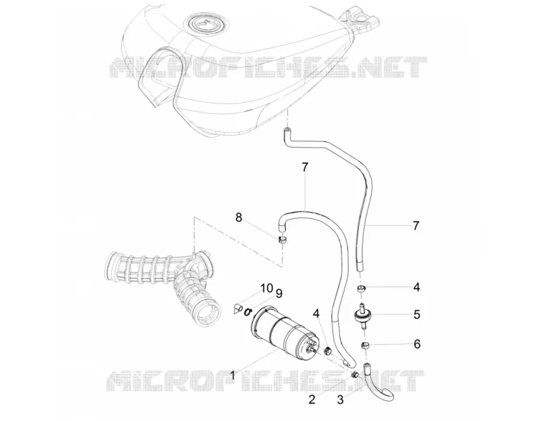 Sys.récup.vap.ess. MOTO GUZZI MOTO-GUZZI-MOTORCYCLES 850 V9 2017  V9 Bobber 850 E4 ABS
