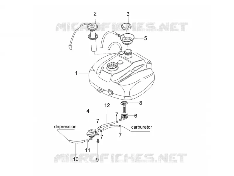 Réservoir essence SCARABEO SCARABEO-SCOOTER 50 SCARABEO 2018  Scarabeo 50 2T Classic E4