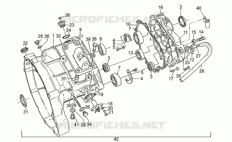 Carter de boîte de vitesse MOTO GUZZI MOTO-GUZZI-MOTORCYCLES 1100 SPORT 1994  Sport Carburatori 1100
