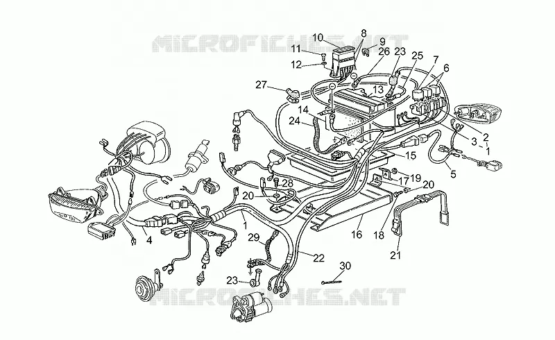 Circuit electrique MOTO GUZZI MOTO-GUZZI-MOTORCYCLES 1100 SPORT 1995  Sport Carburatori 1100