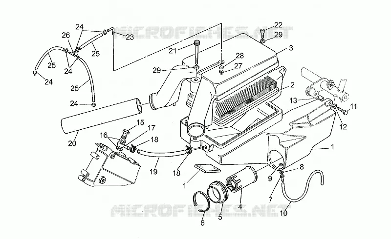 Filtre à air MOTO GUZZI MOTO-GUZZI-MOTORCYCLES 1100 SPORT 1995  Sport Carburatori 1100