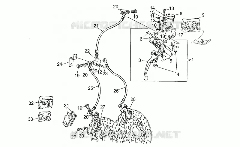 MAITRE CYLINDRE DE FREIN AVANT MOTO GUZZI MOTO-GUZZI-MOTORCYCLES 1100 SPORT 1994  Sport Carburatori 1100