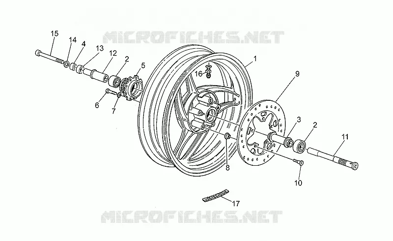 ROUE ARRIERE MOTO GUZZI MOTO-GUZZI-MOTORCYCLES 1100 SPORT 1996  Sport Carburatori 1100