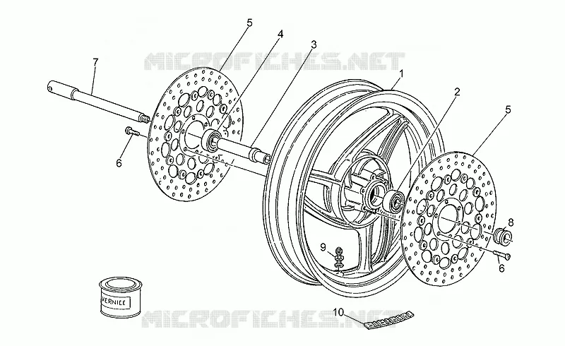 Roue avant MOTO GUZZI MOTO-GUZZI-MOTORCYCLES 1100 SPORT 1994  Sport Carburatori 1100