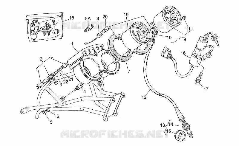 Tableau de bord MOTO GUZZI MOTO-GUZZI-MOTORCYCLES 1100 SPORT 1994  Sport Carburatori 1100
