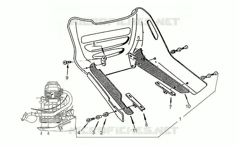Butée carénage MOTO GUZZI MOTO-GUZZI-MOTORCYCLES 1100 SPORT 1999  Sport Iniezione 1100