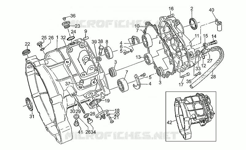 Carter de boîte de vitesse MOTO GUZZI MOTO-GUZZI-MOTORCYCLES 1100 SPORT 1998  Sport Iniezione 1100