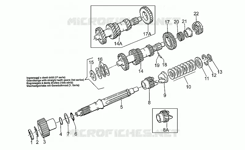 Composants de la boîte de vitesses MOTO GUZZI MOTO-GUZZI-MOTORCYCLES 1100 SPORT 1996  Sport Iniezione 1100